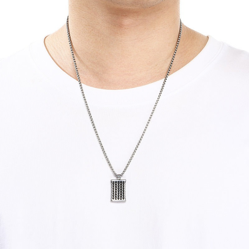 Kemstone Stainless Steel Sneaker Pendant Necklace for Men Street Style High Top Shoe Charm KP117718-LU