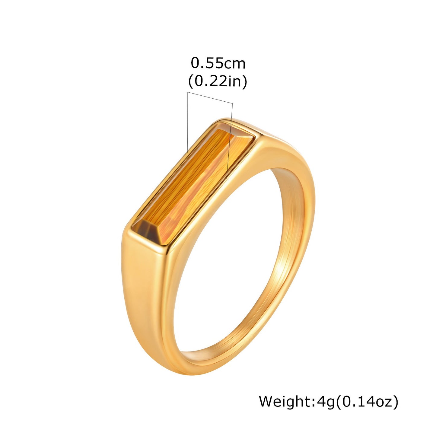 Kemstone Stainless Steel Stone Ring – Men’s Jewelry Turquoise Lapis Tiger Eye RC-712
