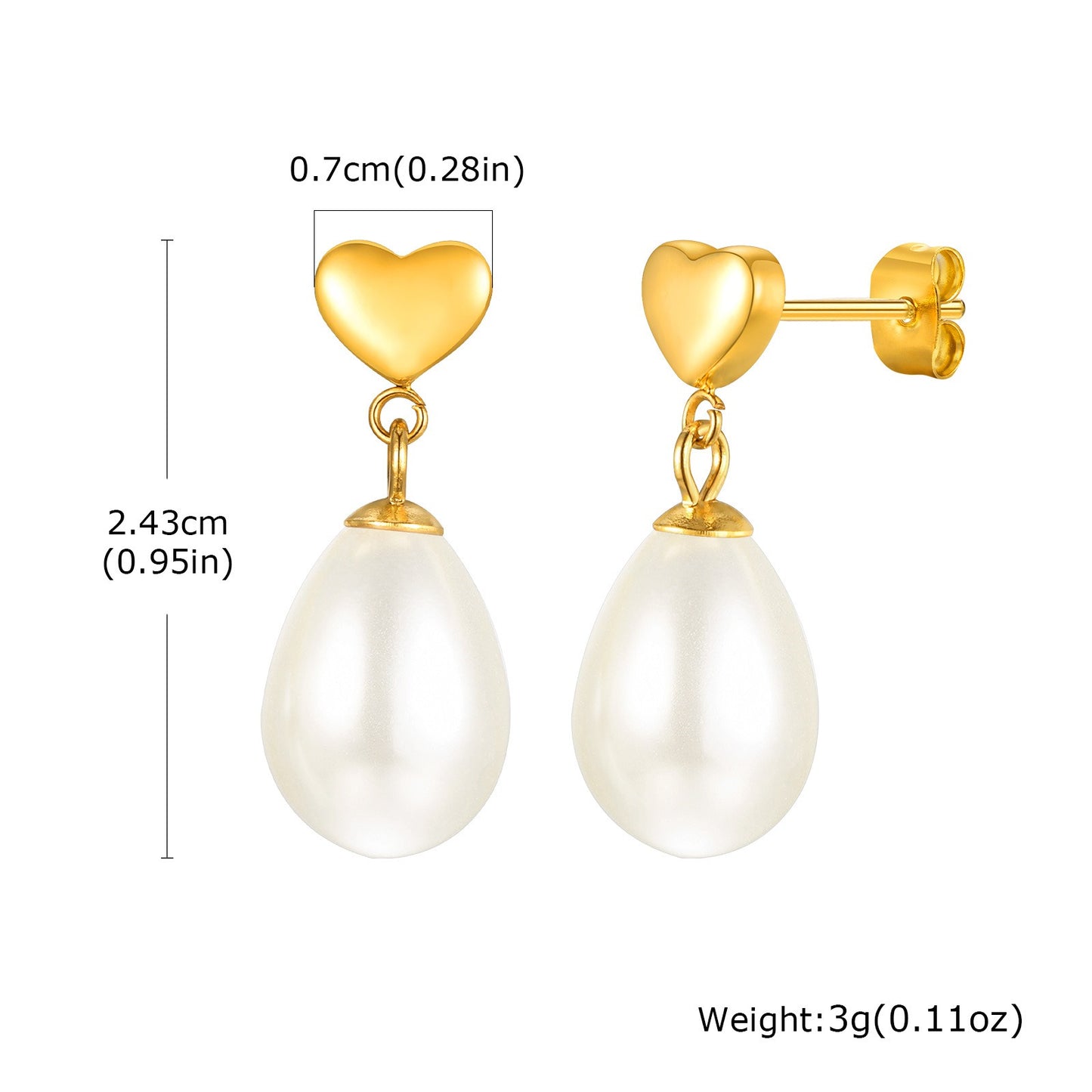 Orecchini Kemstone in acciaio inossidabile con catena floreale in zirconia e gocce di perle finte – Eleganza dorata per lo scintillio quotidiano ED-782