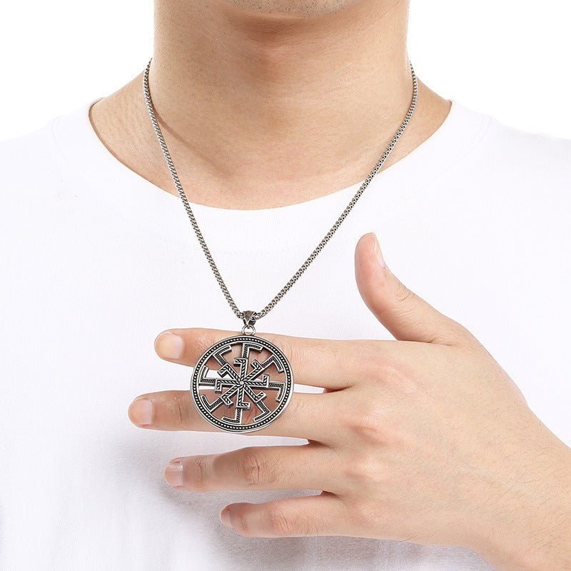 Kemstone Titanium Steel Viking Celtic Knot Pendant Necklace for Men KP117017-LU