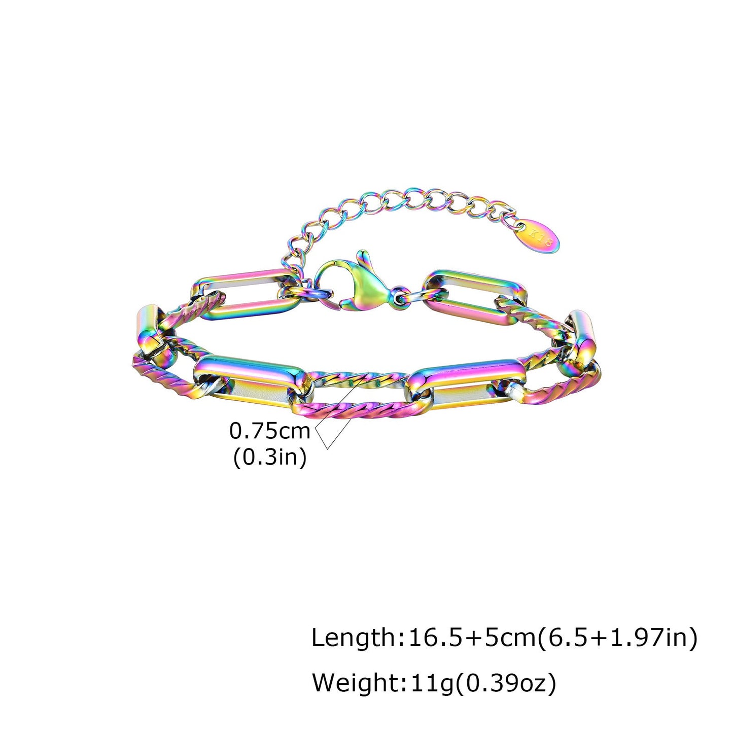 Kemstone Stainless Steel Handcrafted Link Chain Bracelet for Men BR-1705