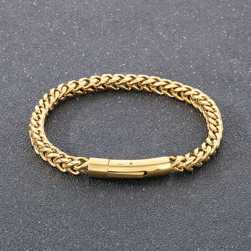 Kemstone Men’s Polished Dragon Spine Chain Bracelet – Stainless Steel Urban Gothic KB95694-BD