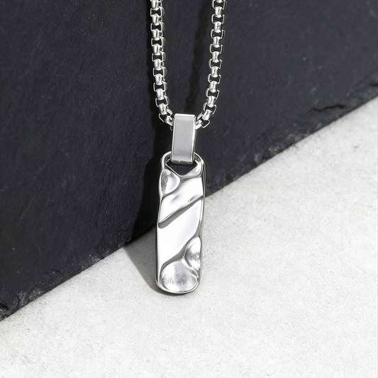Kemstone Stainless Steel Geometric Bar Pendant Necklace for Men & Women PN-2272