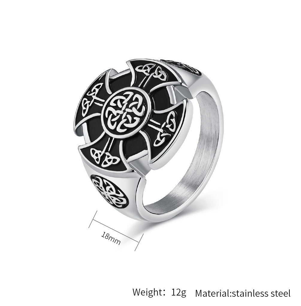 Kemstone Viking Celtic Knot Ring – Titanium Steel Men’s Jewelry K-R801