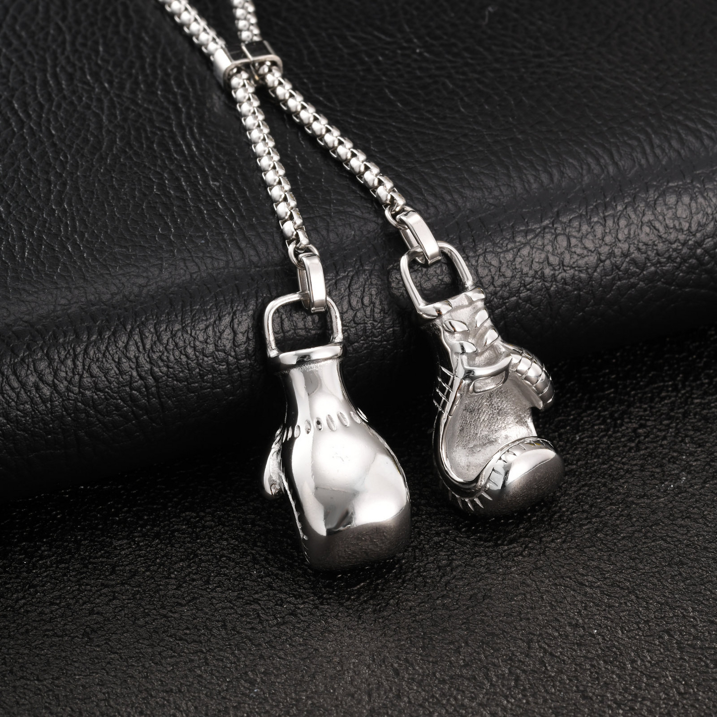 Kemstone Stainless Steel Boxing Glove Fish Pendant Necklace for Men NC-2576