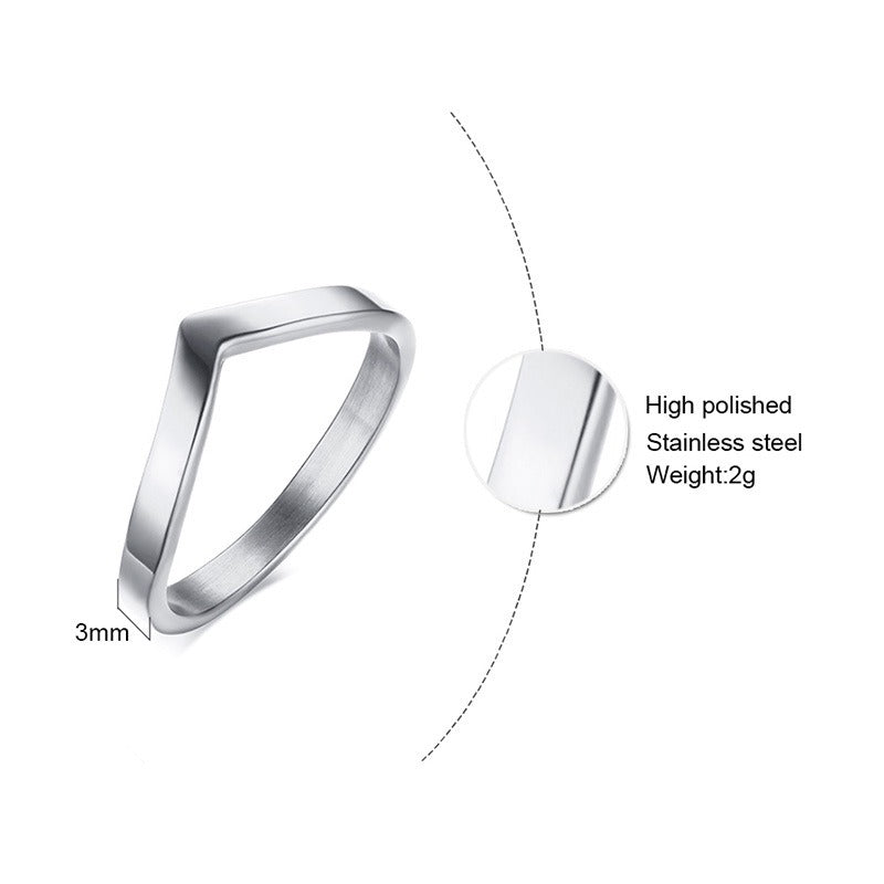 V-Edge Steel Ring – Gold-Plated Power Symbol with Zircon Grit R-665