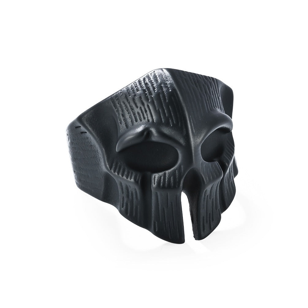 Kemstone Vintage Armor Skull Ring for Men Stainless Steel K-R1025