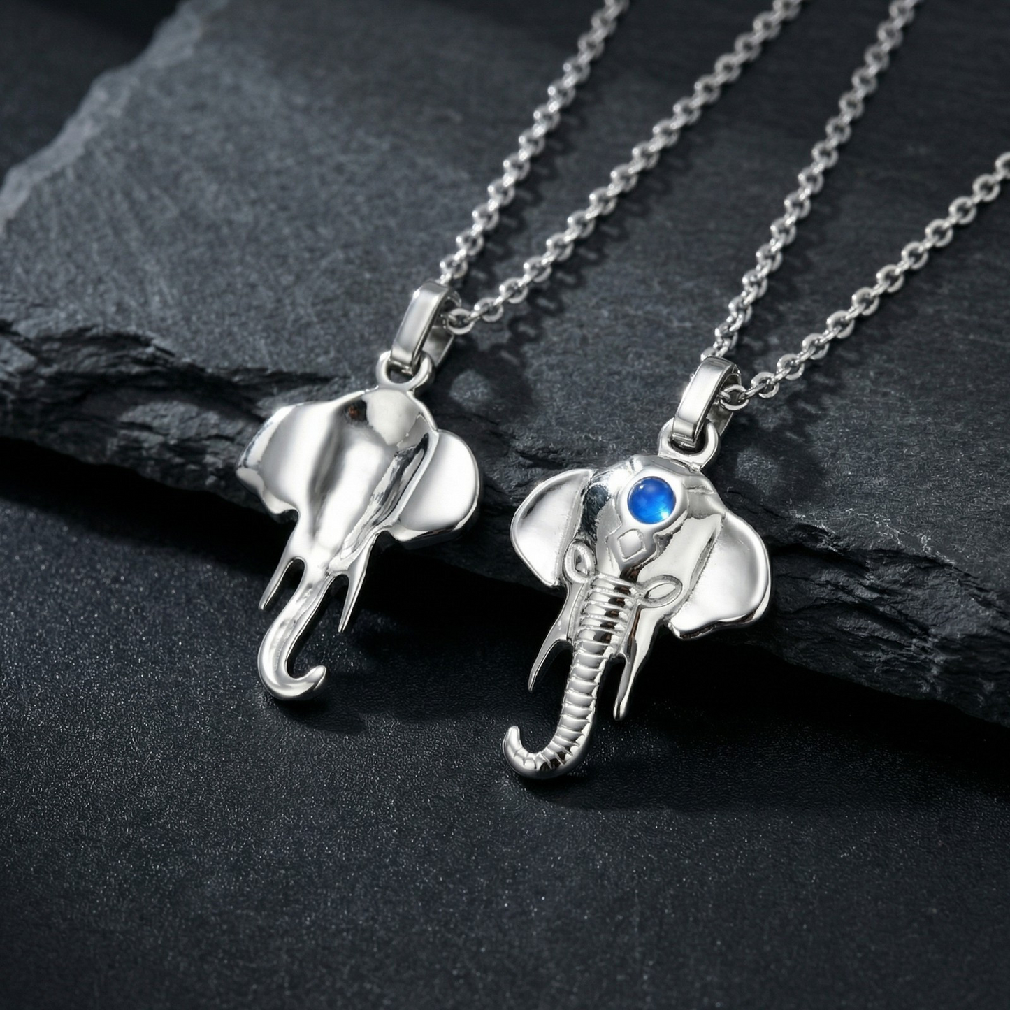 Kemstone Stainless Steel Elephant Pendant Necklace for Men & Women PN-2276