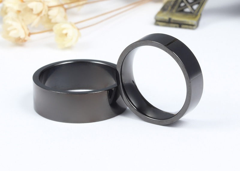 Anillo minimalista de acero y titanio Kemstone | Anillo articulado con acabado liso para hombre y mujer | Diseño apilable para uso diario R359