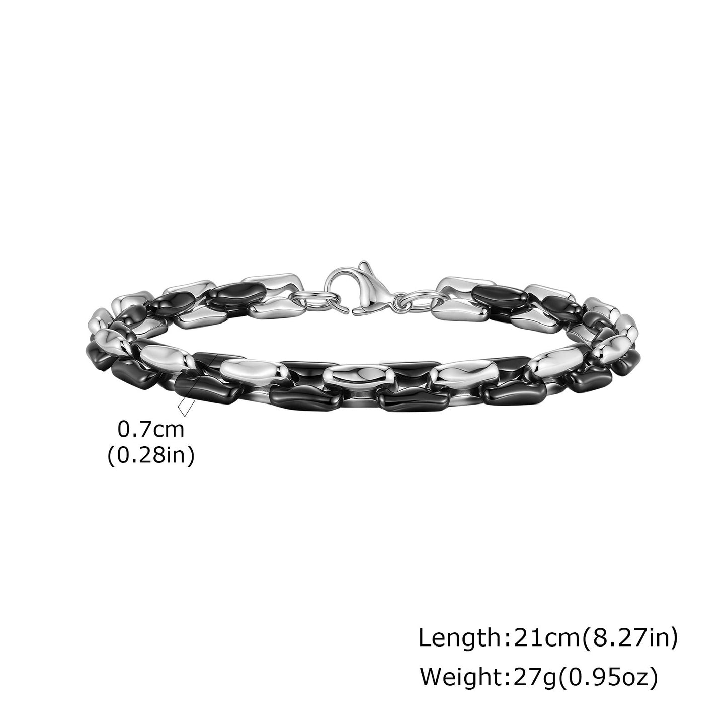 Kemstone Stainless Steel Cuban Chain Bracelet for Men BR-2798
