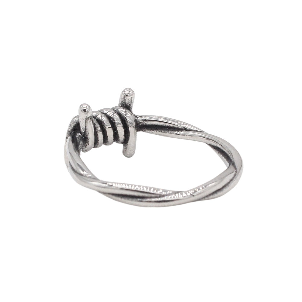 Kemstone Barbed Wire Ring for Men Titanium Steel Punk R1710