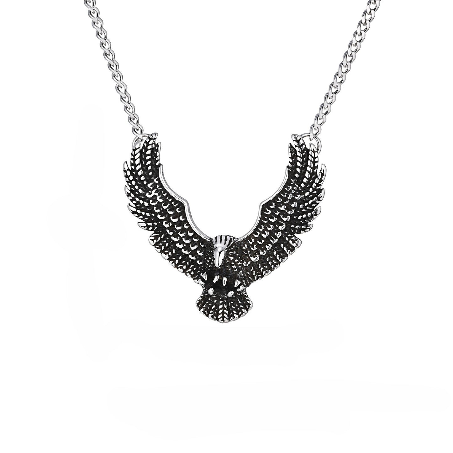 Kemstone Men’s Stainless Steel Eagle Necklace – Punk Gothic Pendant PN-2242