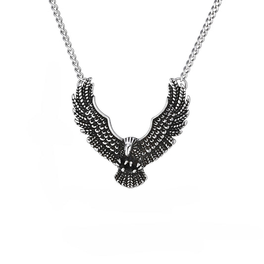 Kemstone Men’s Stainless Steel Eagle Necklace – Punk Gothic Pendant PN-2242