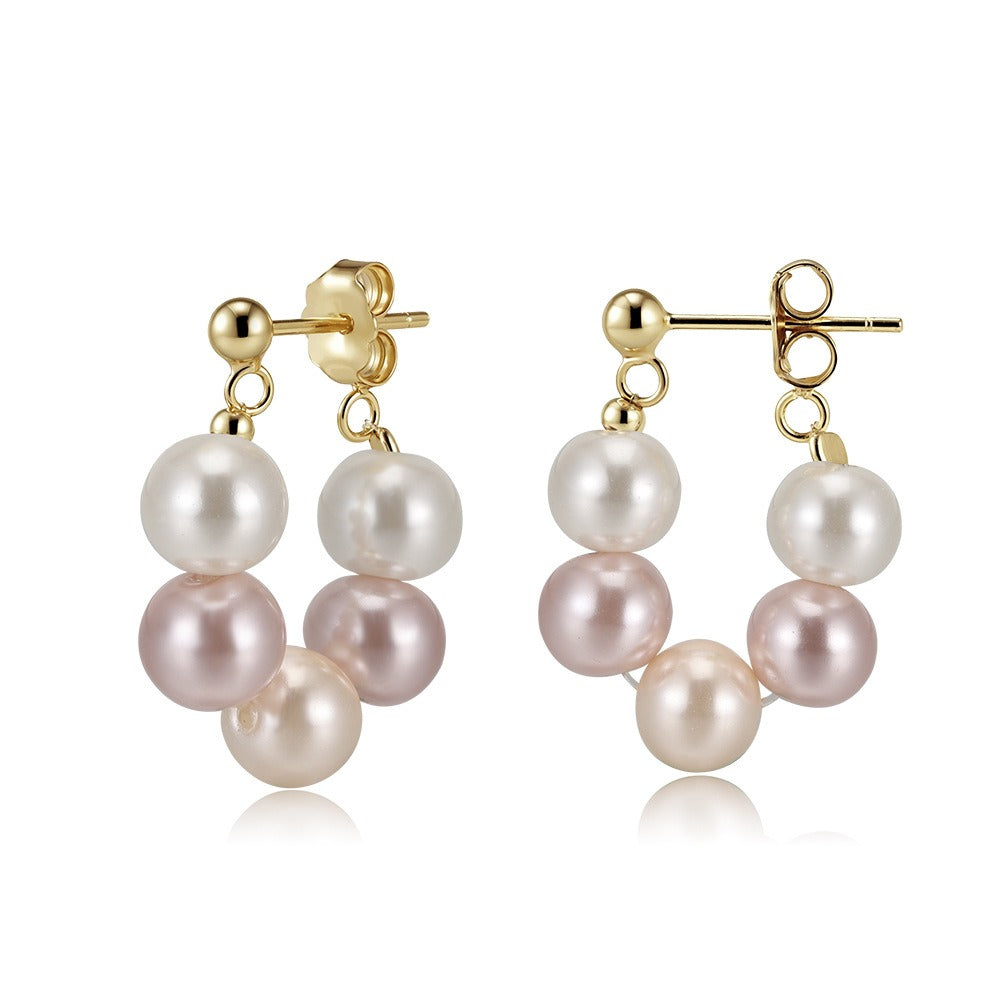 Kemstone Shell Pearl Drop Earrings for Women – 925 Sterling Silver PSE08
