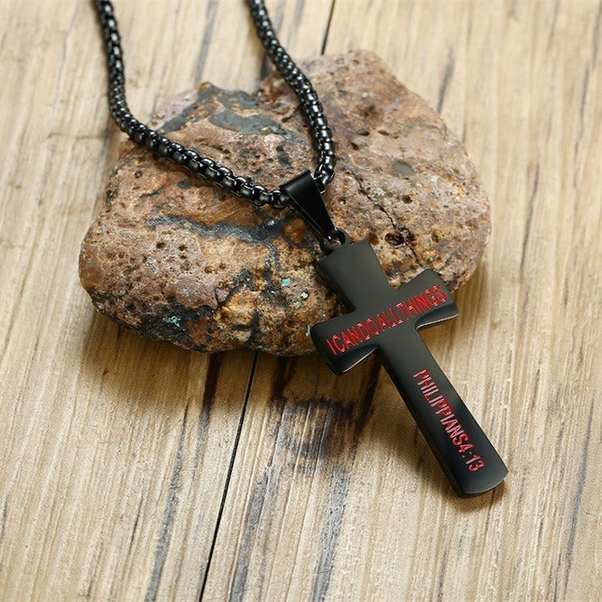 Kemstone Stainless Steel Baseball Cross Pendant Necklace for Men Stitch Detail PN-1083