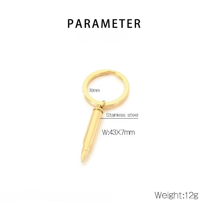 Kemstone Titanium Steel Bullet Keychain with Openable Shell Design KY1472-Z