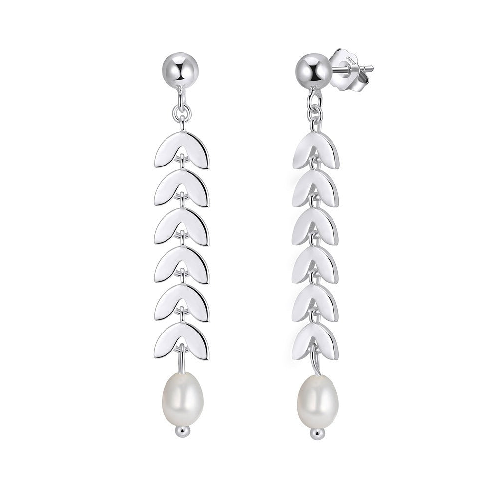 Kemstone 925 Sterling Silver Pearl Leaf Bracelet for Women Adjustable Chain Gold Silver GPB45