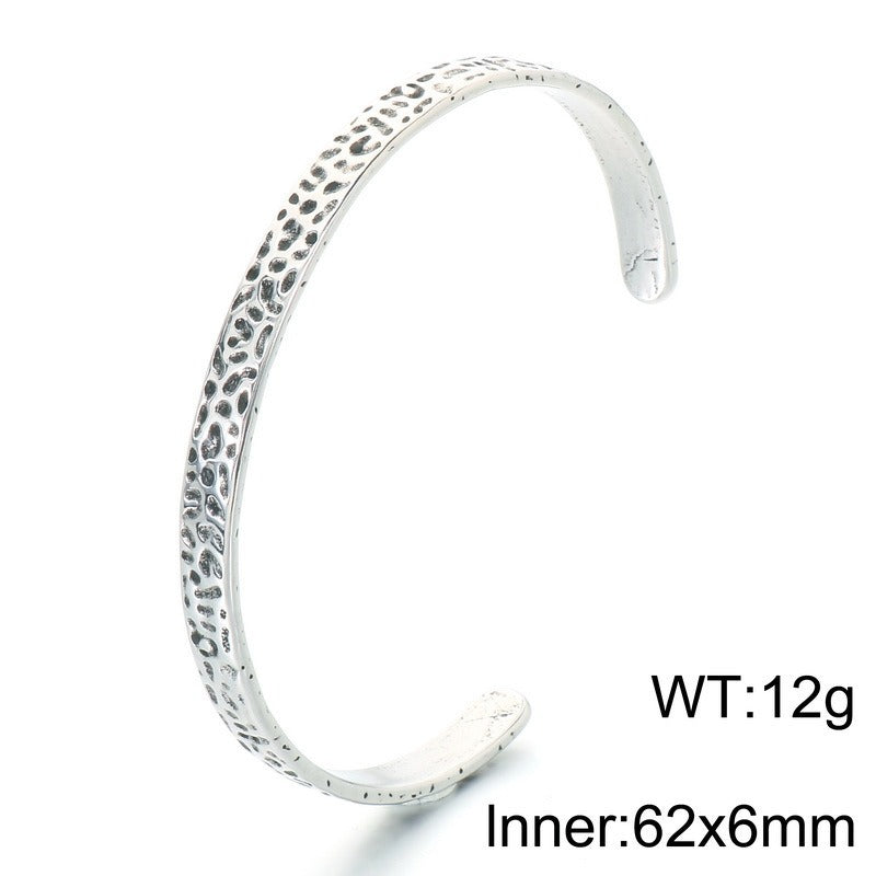 Kemstone Titanium Steel Snake Cuff Bracelet for Men Vintage Scale Design KB214265-LU