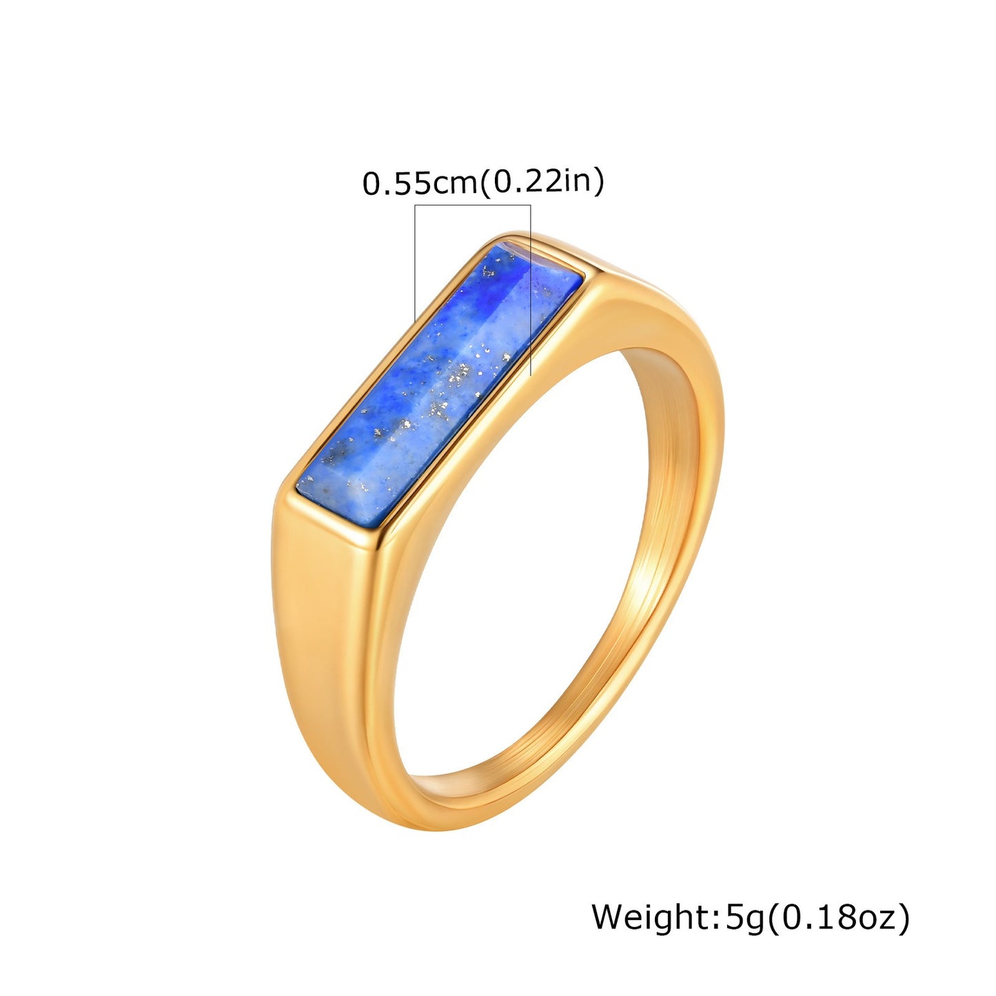 Kemstone Stainless Steel Stone Ring – Men’s Jewelry Turquoise Lapis Tiger Eye RC-712