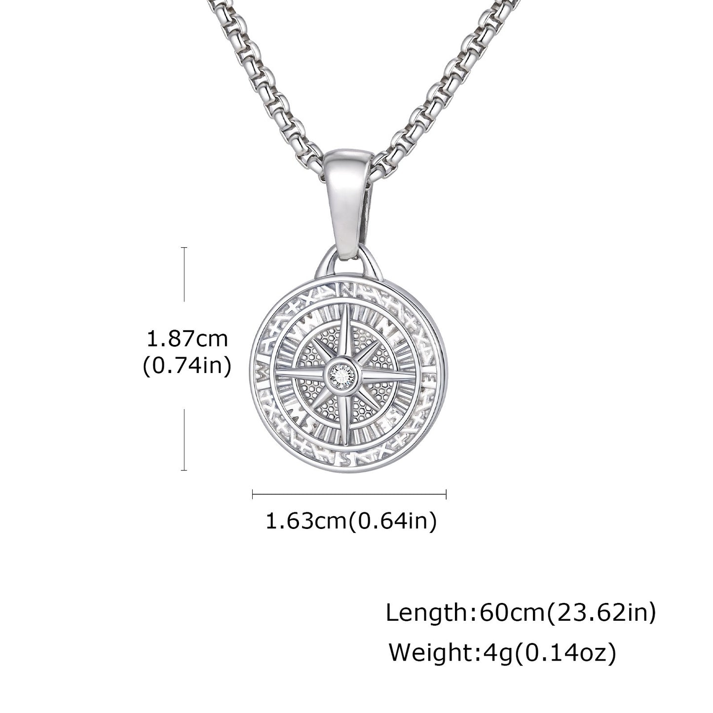 Kemstone Stainless Steel Octagram Star Pendant Necklace for Men Women Gold Silver PN-2336