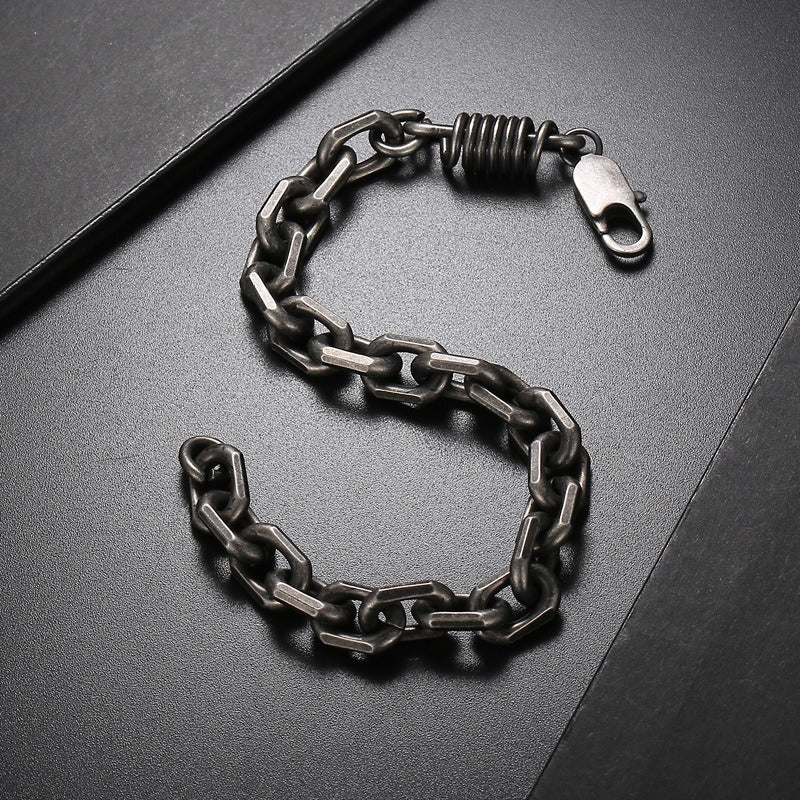 Kemstone Titanium Steel Chunky Chain Bracelet for Men Link Design KB147898-KLHQ
