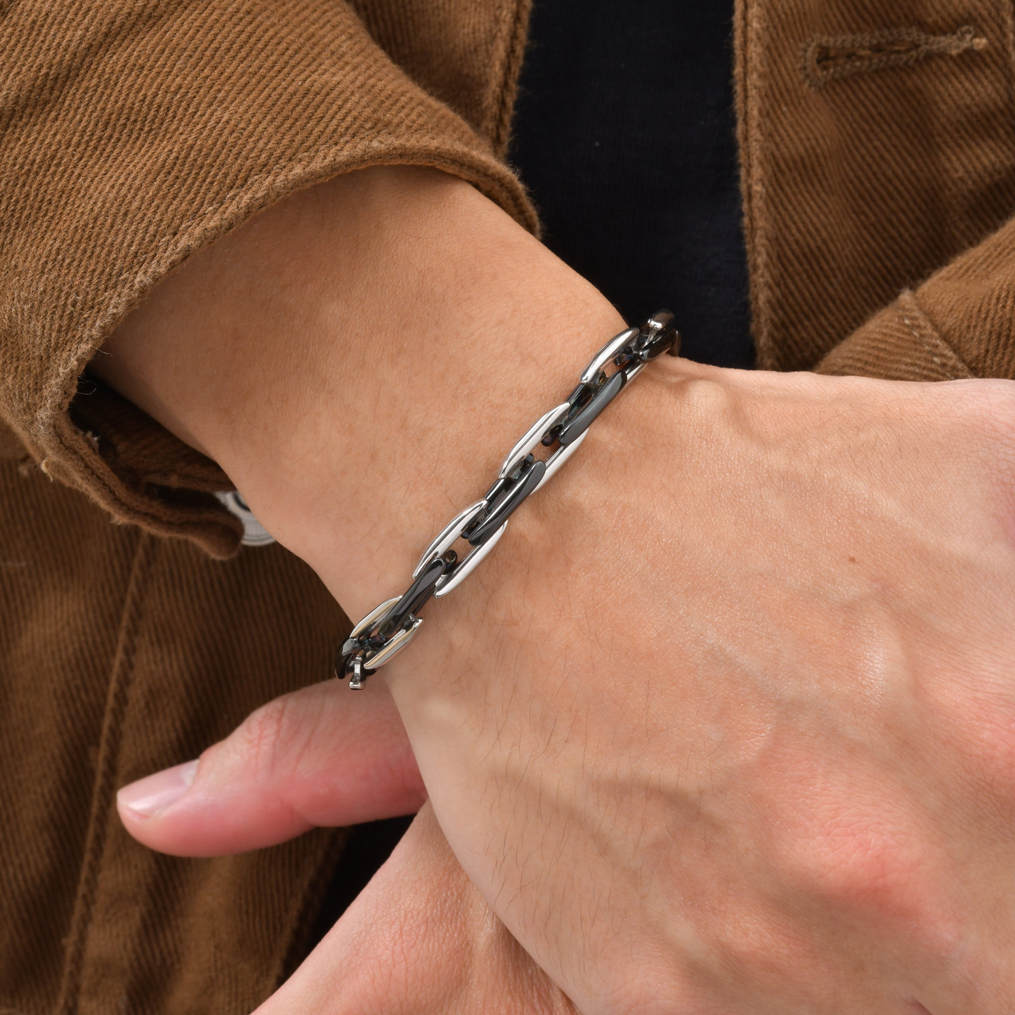 Kemstone Stainless Steel Cuban Chain Bracelet for Men BR-2798