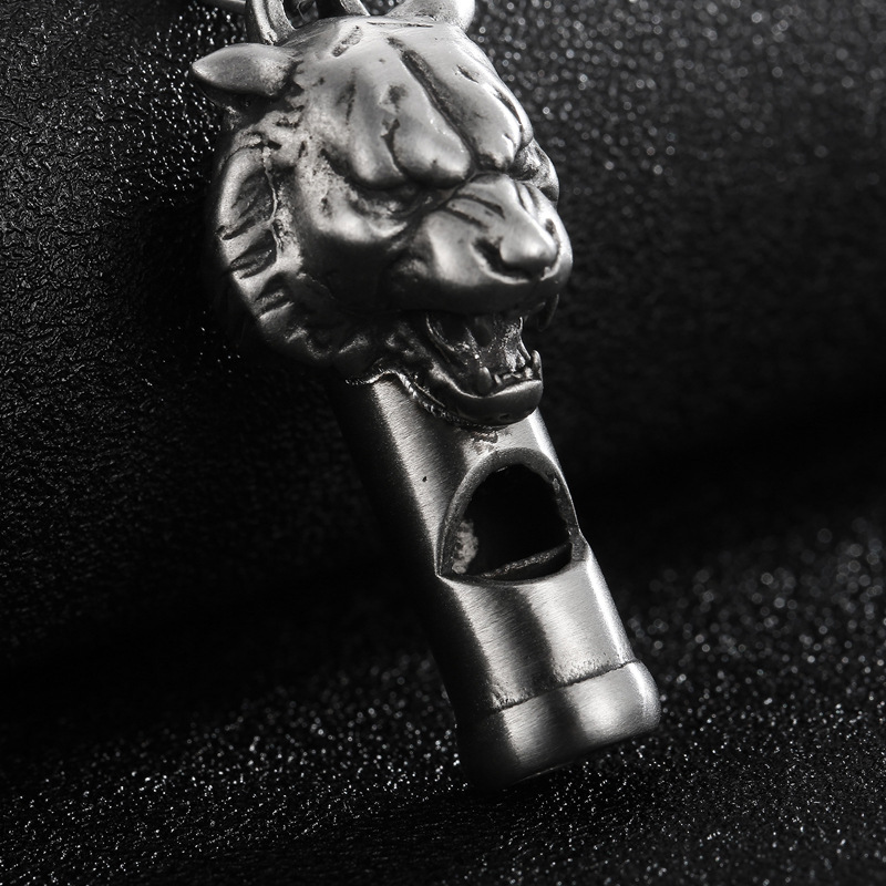 Kemstone Tiger Whistle Necklace for Men Titanium Steel KP99012-KLXS