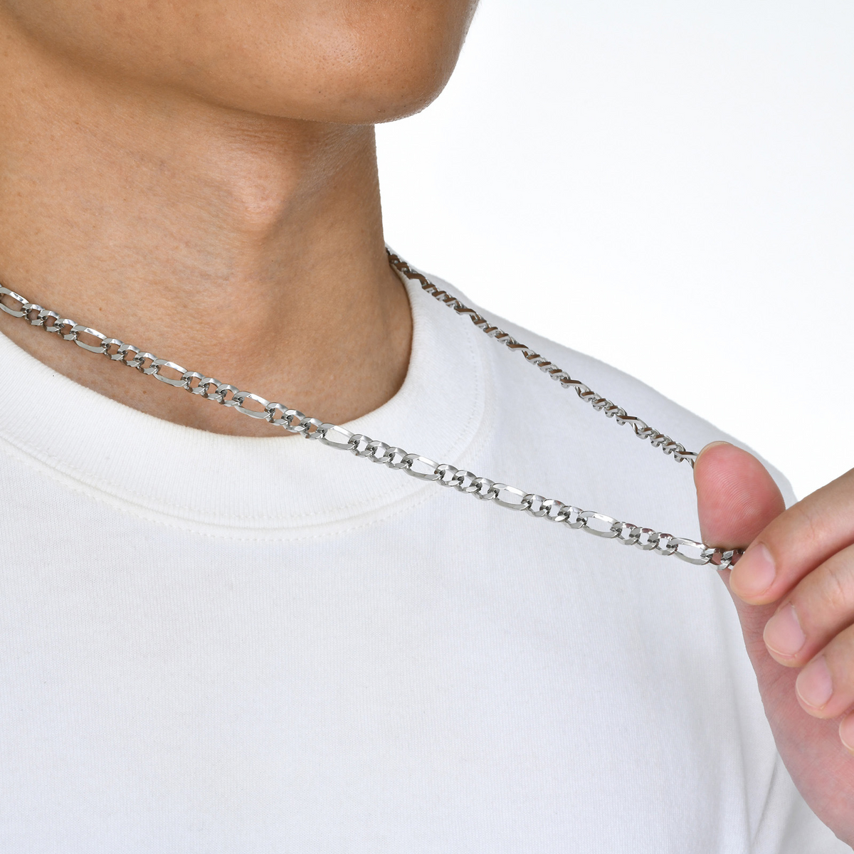 Kemstone Stainless Steel Flat Chain Necklace for Men NC-1381