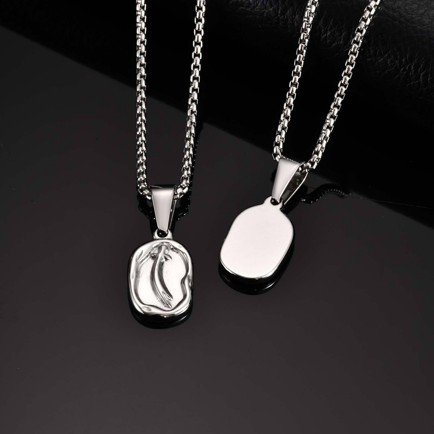 Kemstone Men’s Stainless Steel Zulfikar Sword Necklace Set – Layered Street Style Jewelry PN-2254