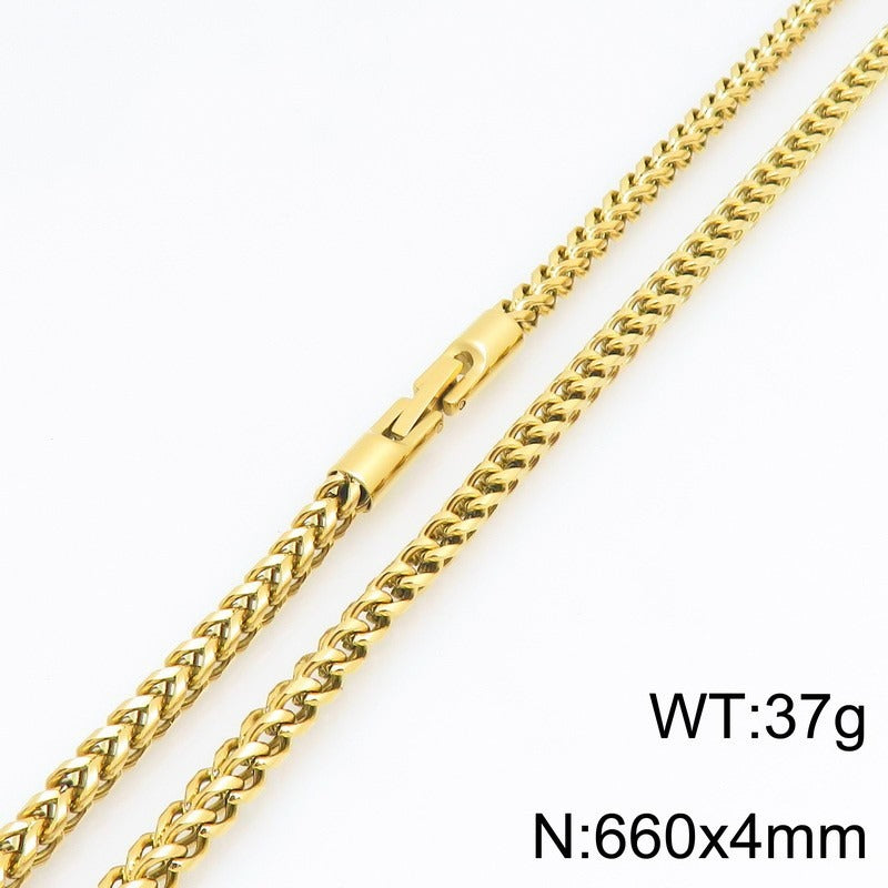 Kemstone Titanium Steel Braided Chain Bracelet for Men Textured Woven Link KB214403-KFC
