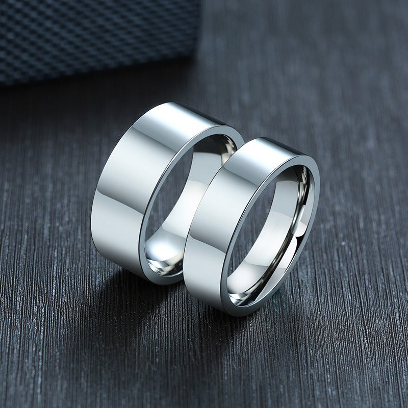 Anillo minimalista de acero y titanio Kemstone | Anillo articulado con acabado liso para hombre y mujer | Diseño apilable para uso diario R359