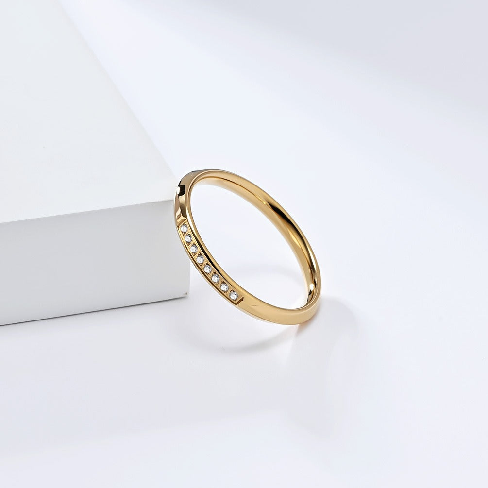 Celestial Whisper Adjustable Ring – Gold/Silver Plated Titanium Steel with 3A Zirconia