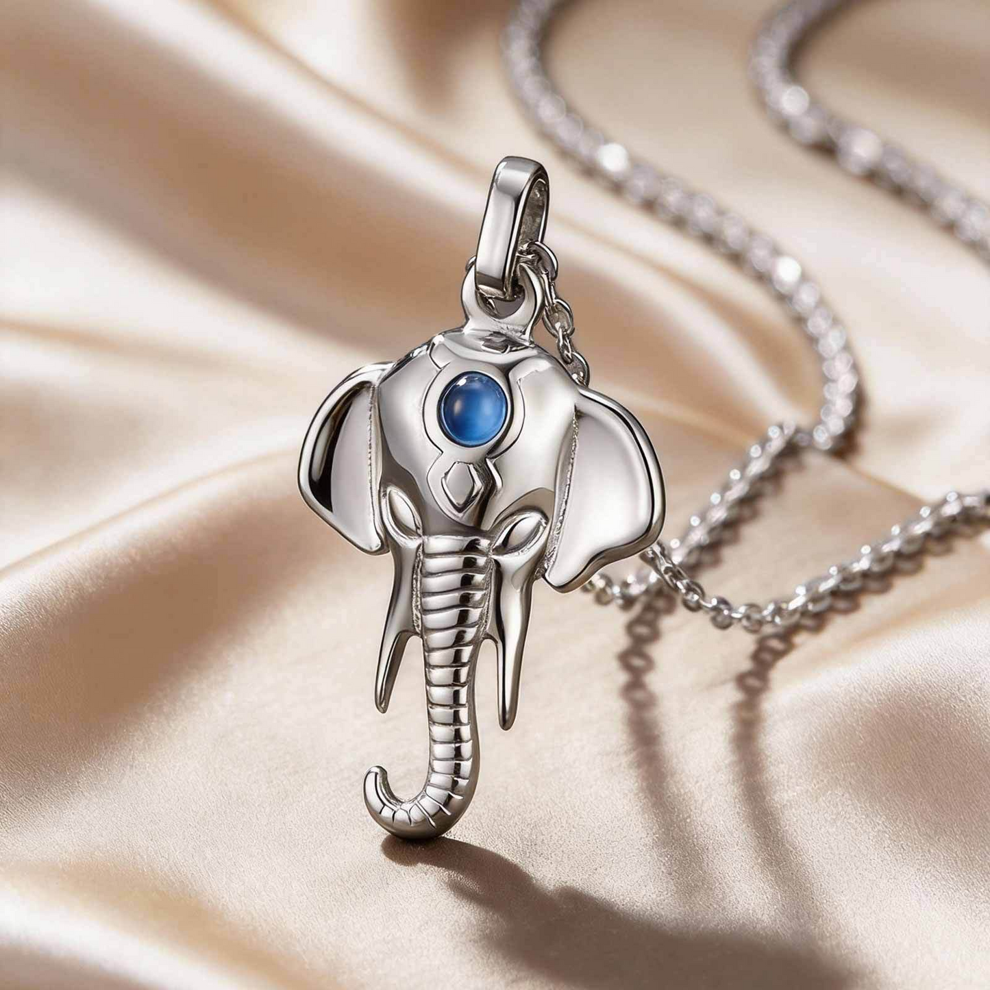 Kemstone Stainless Steel Elephant Pendant Necklace for Men & Women PN-2276