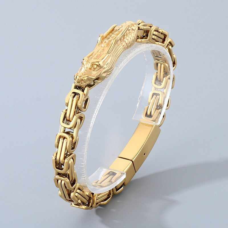 Kemstone Dragon Byzantine Bracelet for Men Titanium Steel KB213329-KFC