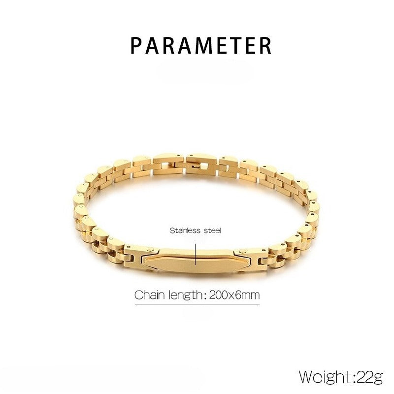 Kemstone Titanium Steel Watch Band Link Bracelet for Men & Women KB209008-KLHQ