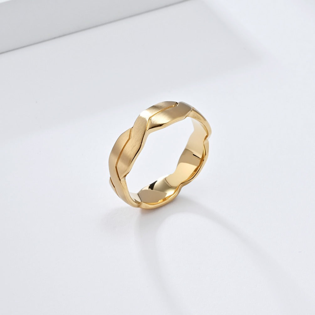 Kemstone Stainless Steel Braided Ring for Men & Women K-R929