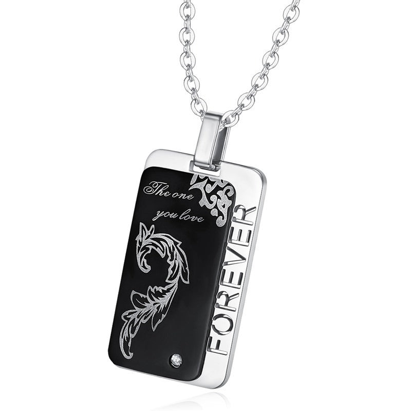 Kemstone Dragon Plate Necklace for Men & Women Stainless Steel TN0292