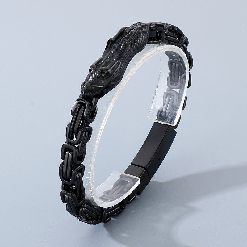 Kemstone Dragon Byzantine Bracelet for Men Titanium Steel KB213329-KFC