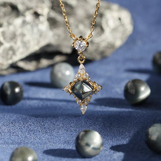 Kemstone Roche Limit Necklace – Genuine London Blue Topaz Star Pendant | Gold-Plated 925 Sterling Silver | 18" Celestial Jewelry for Women