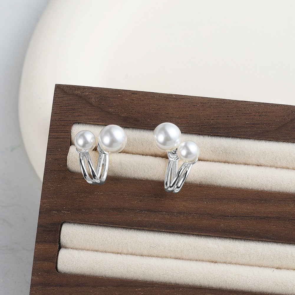 Kemstone 925 Sterling Silver Pearl Stud Earrings for Women PSE05