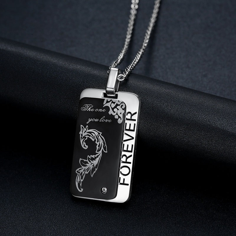 Kemstone Dragon Plate Necklace for Men & Women Stainless Steel TN0292