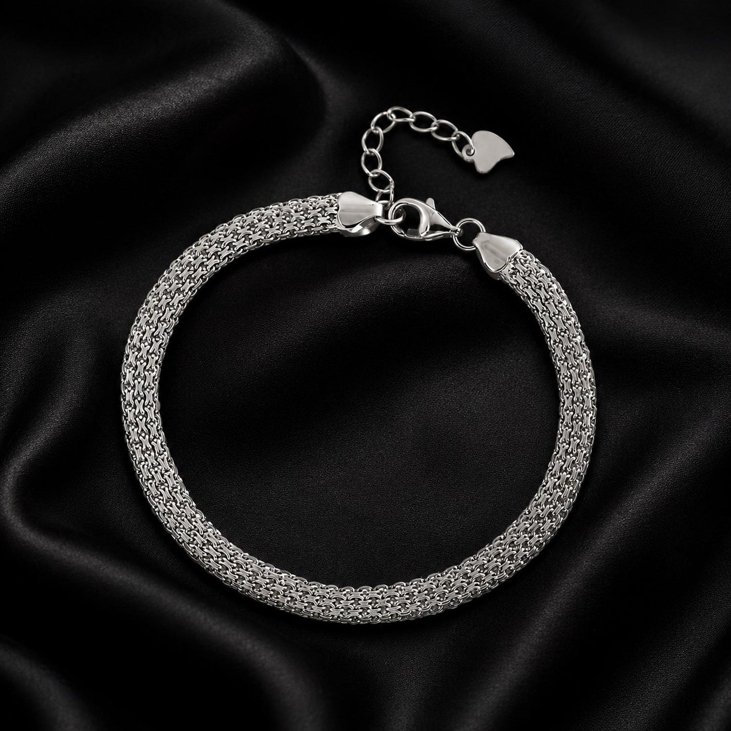 Kemstone Flat Woven Mesh Bracelet for Men Copper Chain BR-3043