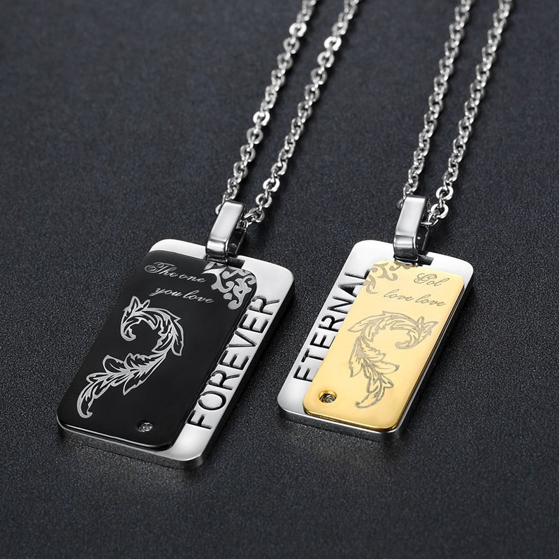 Kemstone Dragon Plate Necklace for Men & Women Stainless Steel TN0292