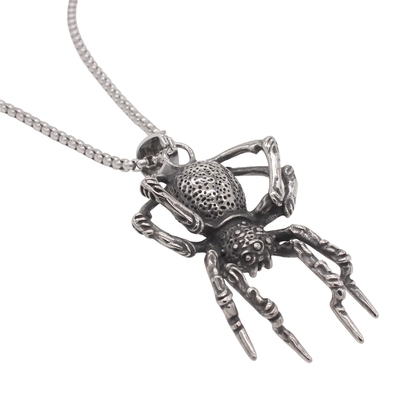 Kemstone Vintage Spider Titanium Steel Pendant Necklace for Men P1515