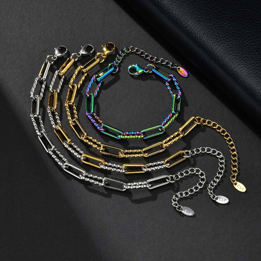 Kemstone Stainless Steel Handcrafted Link Chain Bracelet for Men BR-1705