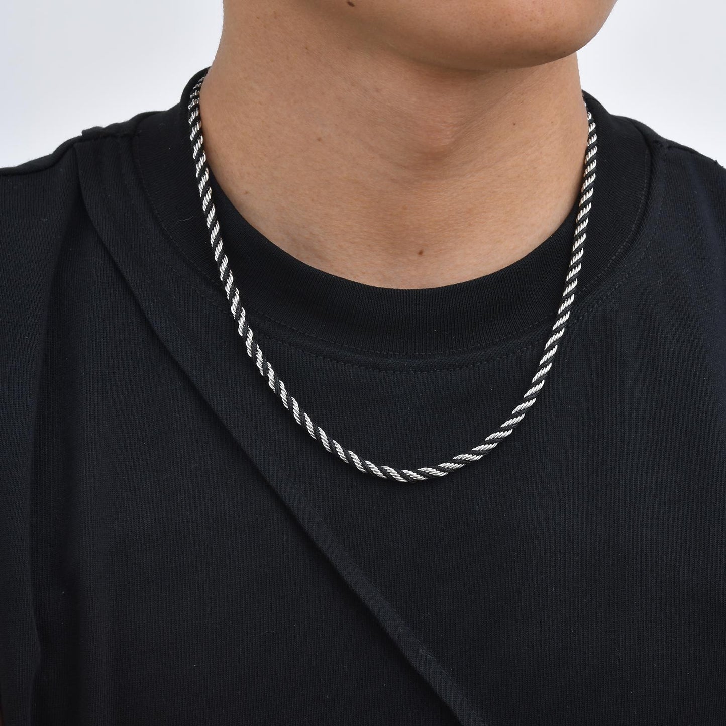 Kemstone Stainless Steel Rope Twist Bracelet Necklace – Men’s Jewelry BR-235