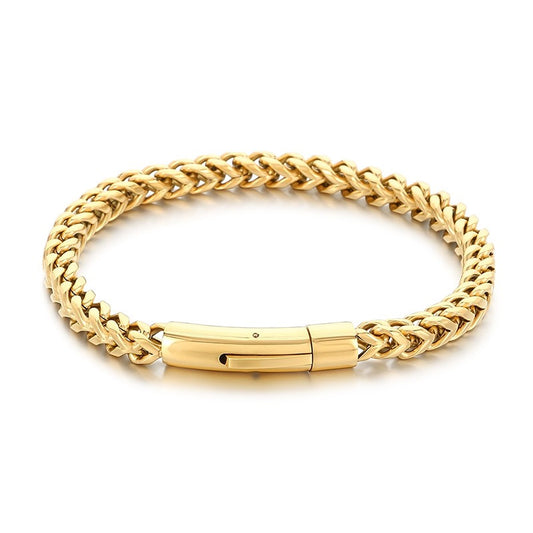 Kemstone Men’s Polished Dragon Spine Chain Bracelet – Stainless Steel Urban Gothic KB95694-BD