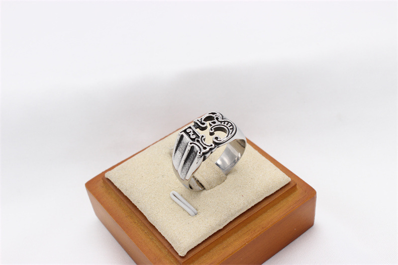 Kemstone Number 13 Ring for Men Titanium Steel Gothic R1803