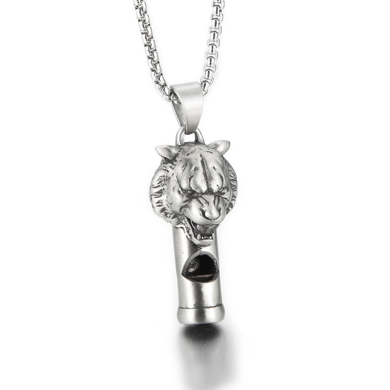 Kemstone Tiger Whistle Necklace for Men Titanium Steel KP99012-KLXS