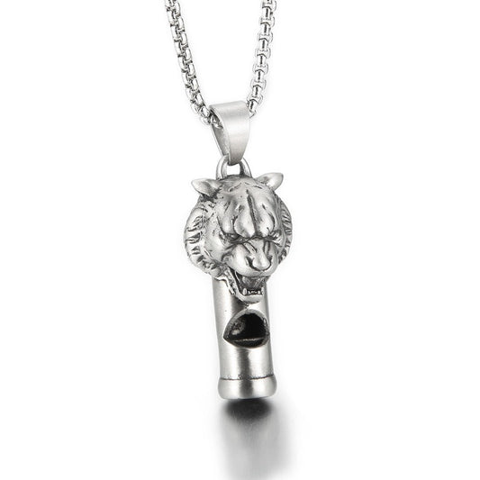 Kemstone Tiger Whistle Necklace for Men Titanium Steel KP99012-KLXS